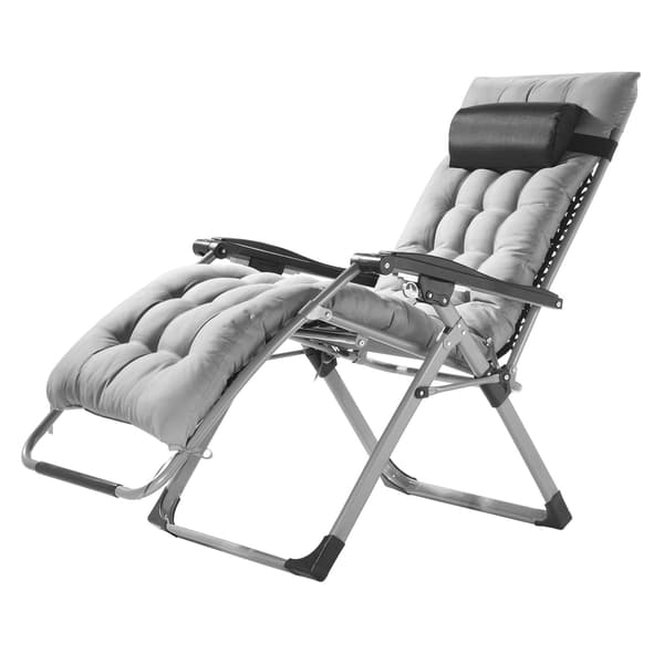Zero Gravity-stol, justerbar 61 cm, 225 kg, grå