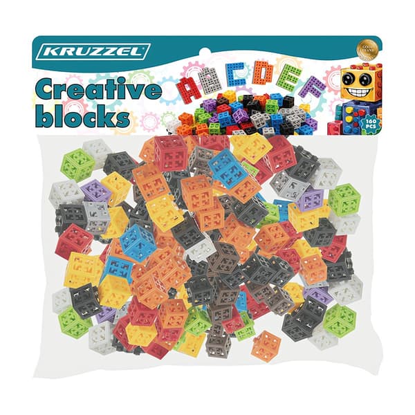 Kreative 3D-byggeklodser, 160 stk., ABS-plast