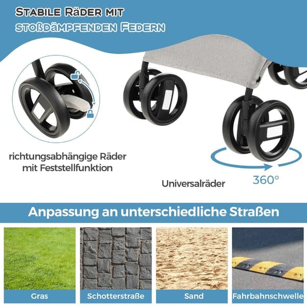 3-i-1 kæledyrsklapvogn, foldbar, op til 15 kg, blå