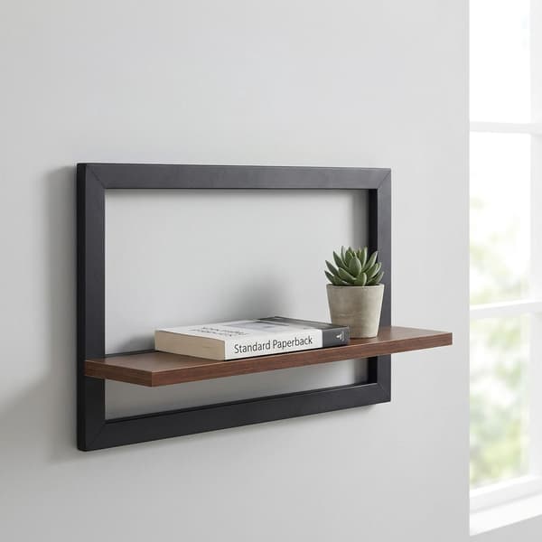 Kelluvat seinähyllyt, 3 kpl – metallirunko, MDF