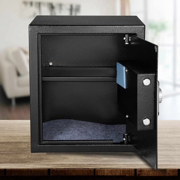 Brandsäkert kassaskåp, 1,7 Cu Ft, fingeravtrycksknappsats