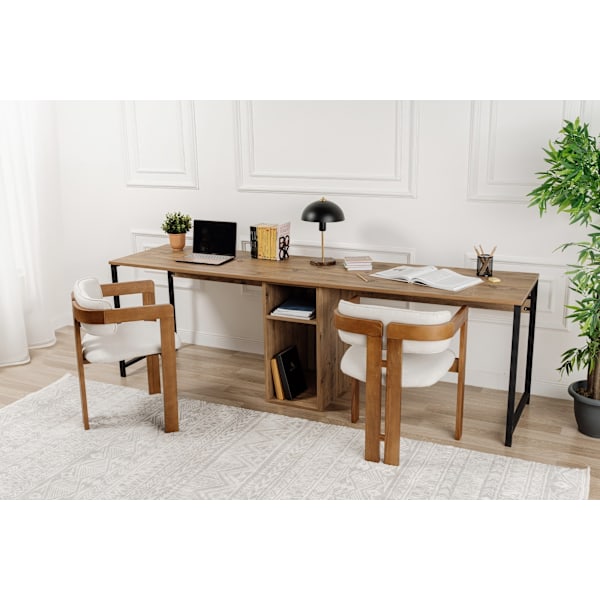Study Desk Twin Study Desk - Atlantic Pine, Sort