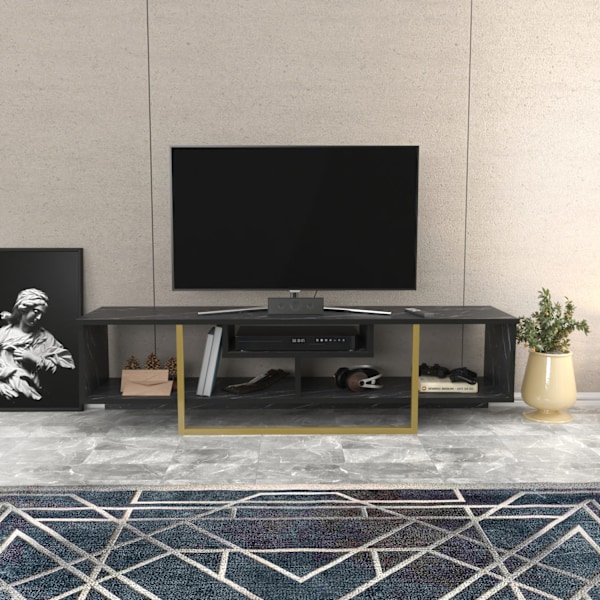 TV Stand Asal 150 - Sort, Guld