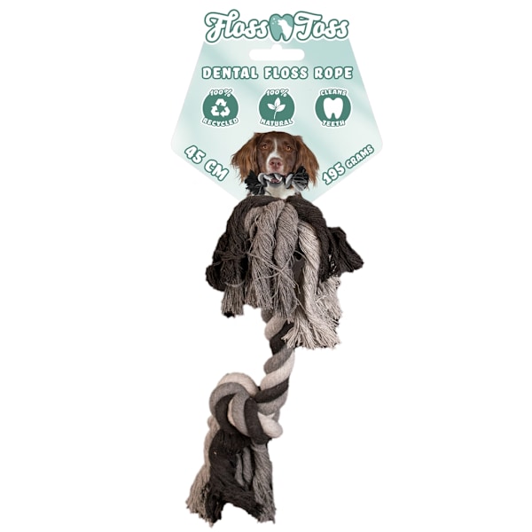 Floss Toss Dental Rope 2 Knop 45 cm