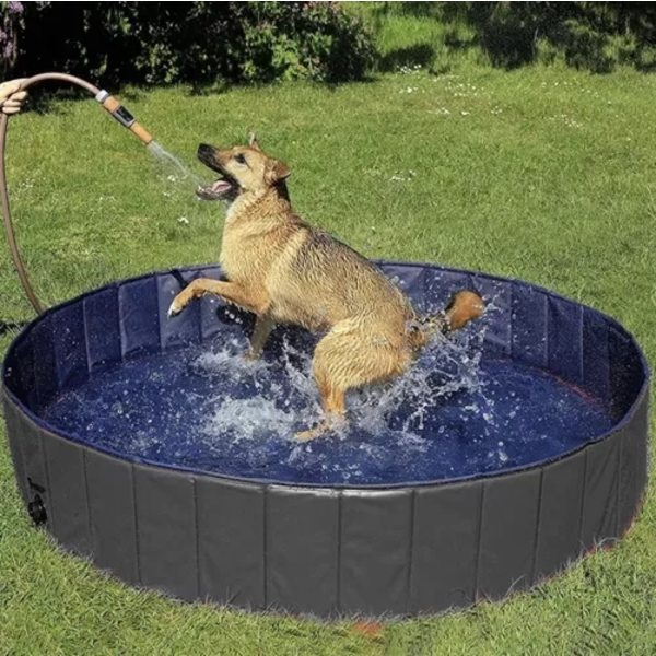 Hopfällbar pool/hund lekhage 120x30 Purlov 23831