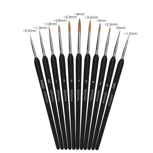 Penslarset med stativ – 11 stycken
