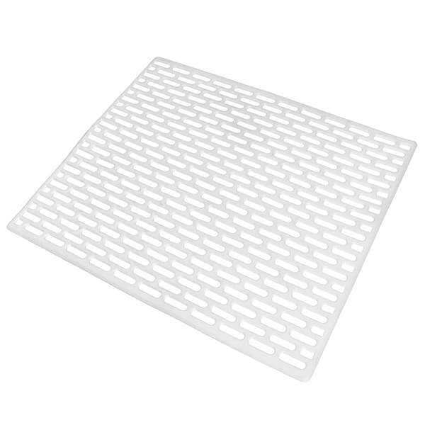 Gummi vask mat hvid 33x28 cm