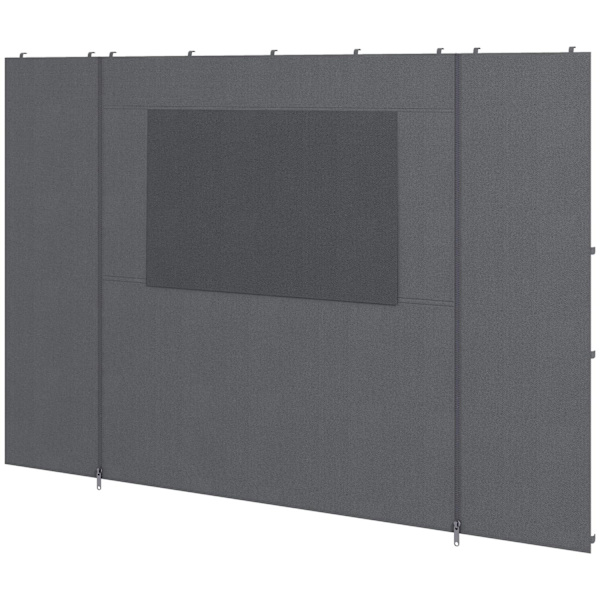 Sivuseinät Gazebo 2.95X2.95M Mesh Ikkuna Polyesteri Tummanharmaa 300X200Cm