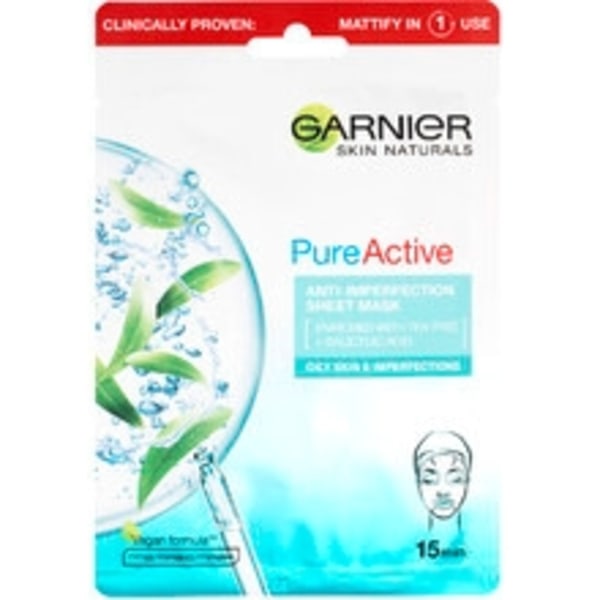 GARNIER - Skin Naturals Pure Active - Moisturizing textile mask