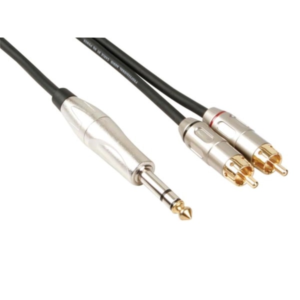 Rca-Jack-kabel - 2 X Rca han-til-stik 6,35 mm - Stereo - 6 M