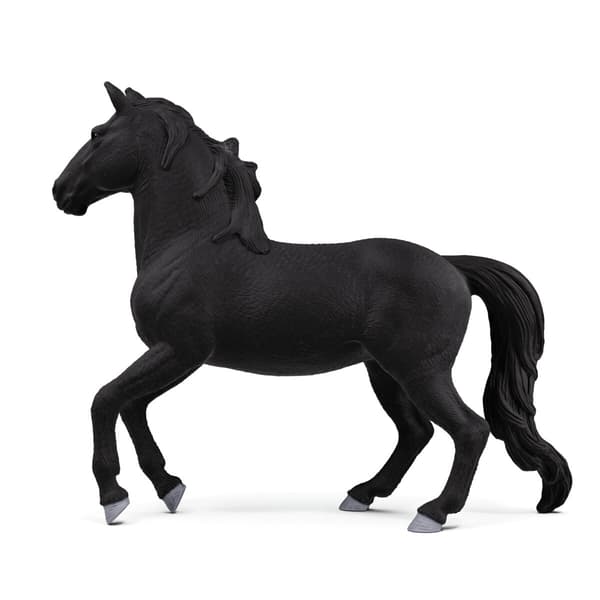 Lusitano hingstfigur – sort med hvid stjerne