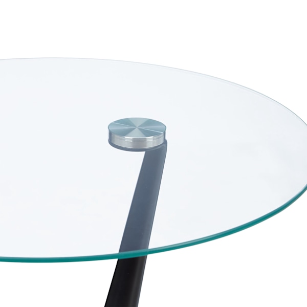 Sidebord i sort glas