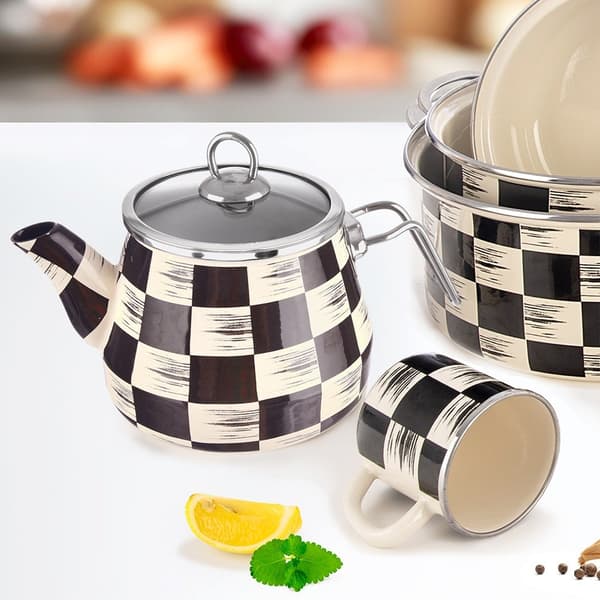 Emaloitu vedenkeitin CHECKERBOARD 2 l