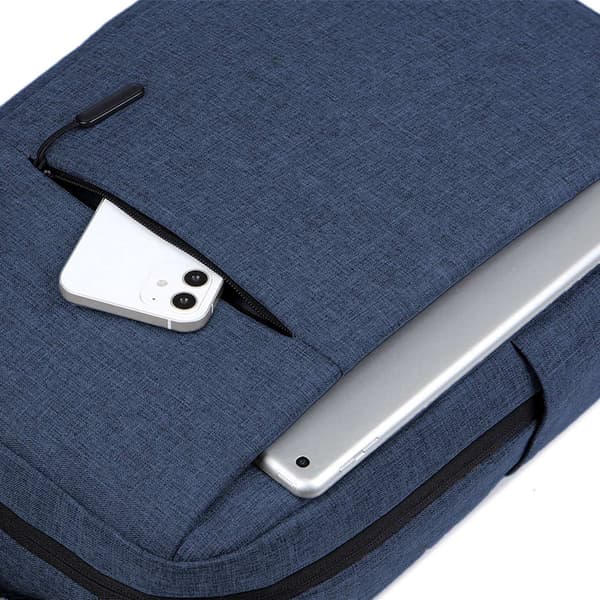 Laptoprygsæk 15,6" – Blå, Vandafvisende, Polyester