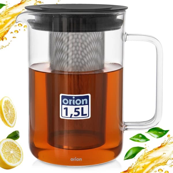 Tekande med infuser, borosilikatglas, 1,55L