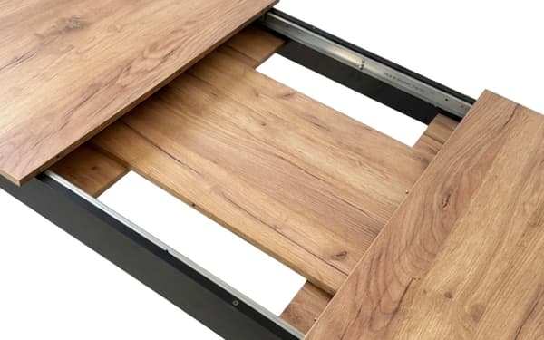 Utdragbart matbord, 120–160 cm, ekfinish
