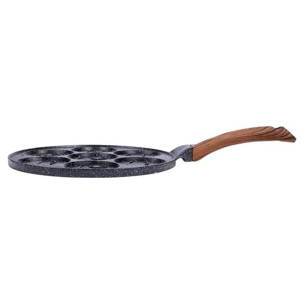 Granit stegepande 26 cm med 7 ansigtsformede huller