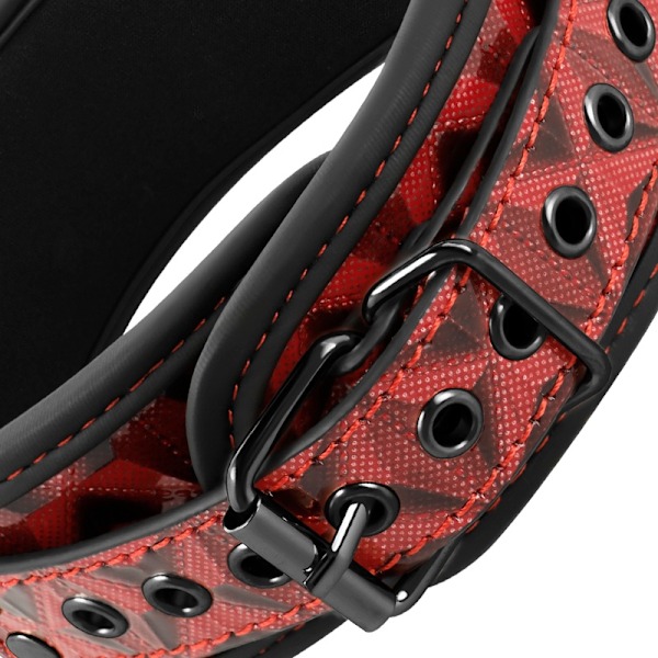 Begme - Red Edition krage med nippelklämmor med neoprenfoder