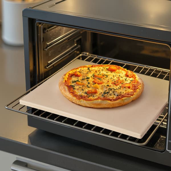 Pizzasten, 38 x 30 cm Cordierit, 15 mm, Skraber