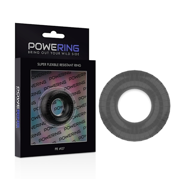 Powering - Super fleksibel og modstandsdygtig penisring 4,5 cm Pr07 sort