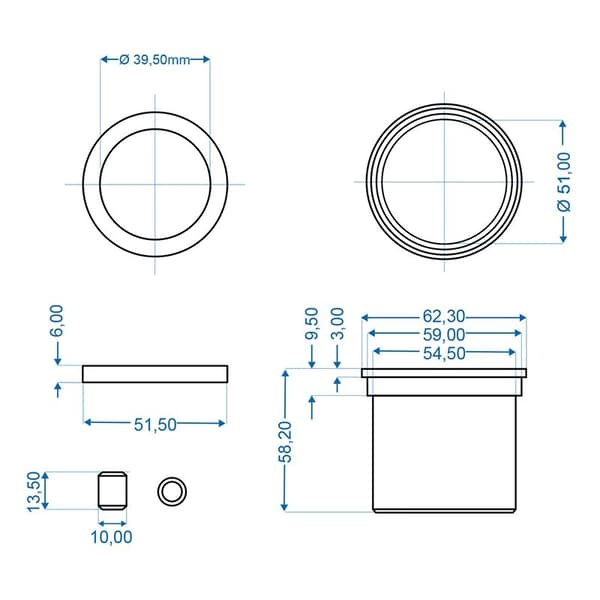 Leje til påløbsbremse passer til Knott KF27A - KF30C - KRV30B - KRV30A/B