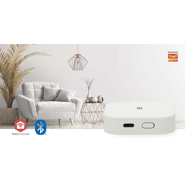 SmartLife Gateway | Bluetooth® / Zigbee 3.0 | 50 laitetta | USB-virtalähde | Android™ / IOS | Valkoinen