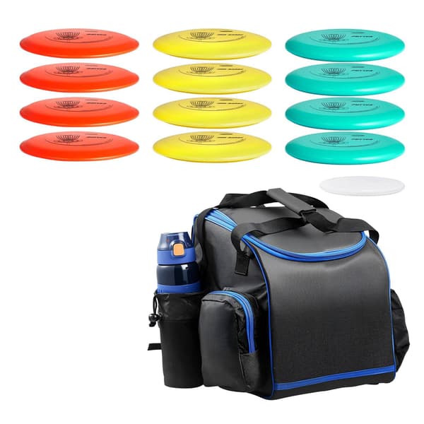 Frisbeegolfsetti, 12 kiekkoa repulla ja minimerkillä