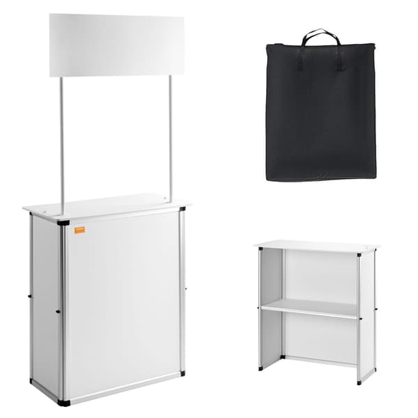 Bärbart mässbord, hopfällbart med förvaring