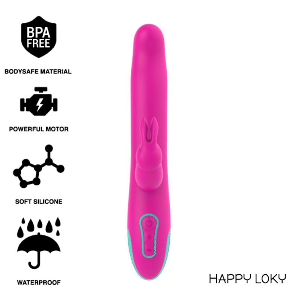 Happy Loky - Pluto Rabbit Vibrator & Rotator Watchme Wireless Technology kompatibel