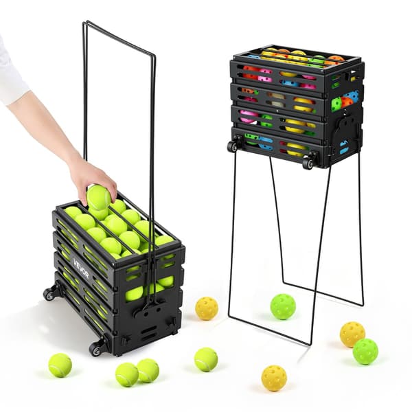 Tennisboldvogn, plads til 80 bolde, hjul til træning
