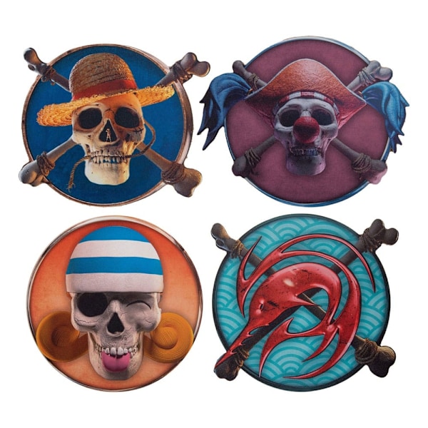 One Piece Coaster 4-Pack -hahmot #1