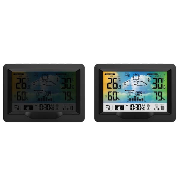 Sort vejrstation med display BD-901