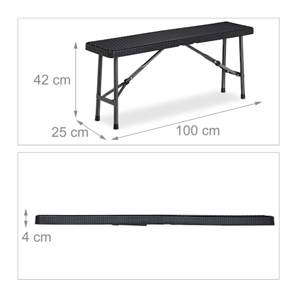 Black Beer Bench setti 2 kpl