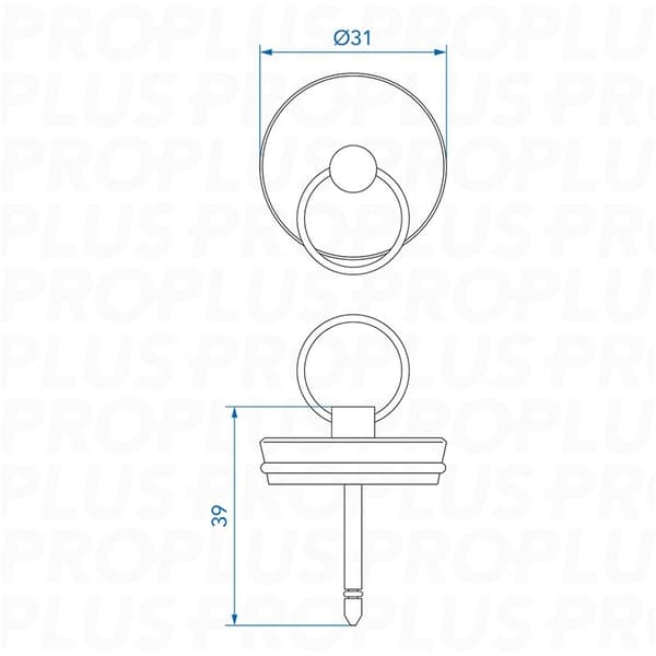 Avloppsplugg för 33 mm avlopp