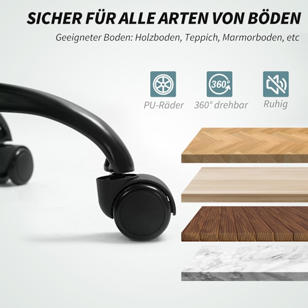 Kontorstol Ergonomisk skrivebordsstol med armlæn, højdejusterbar drejestol med vippefunktion, linnedlook, polstret computerstol, grå