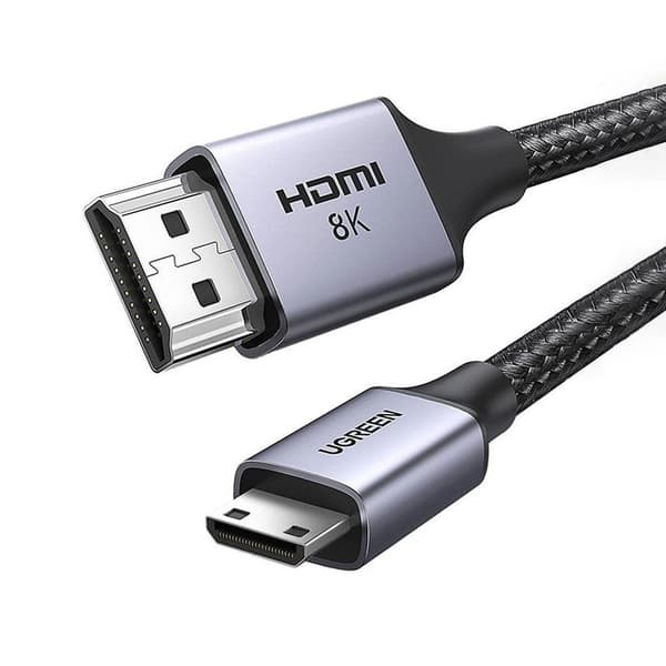 Ugreen Mini HDMI - HDMI 2.1 -kaapeli, 8K, 1m - harmaa