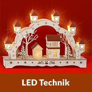 LED-kynttiläkaari ajastimella – puinen talvikylä