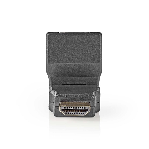 HDMI™ Adapter | HDMI™ Stik | HDMI™ Hun | Guldplateret | Swivel | ABS | Sort | 1 stk. | Konvolut