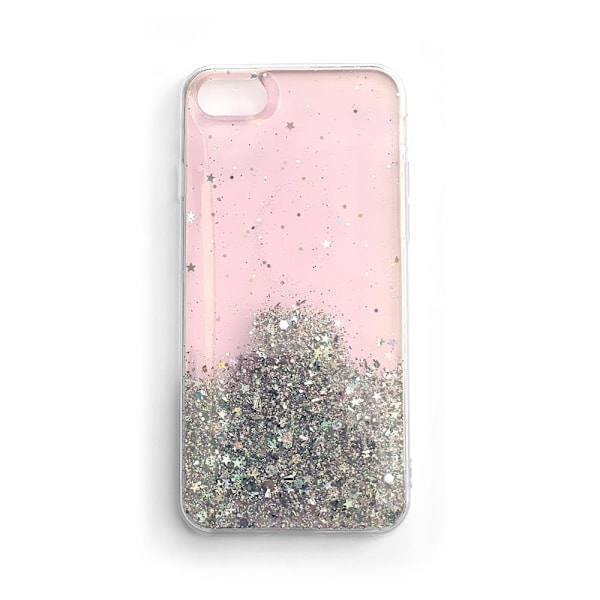 Glänsande skalfodral med glitter för Samsung Galaxy S21+ 5G Star Glitter rosa