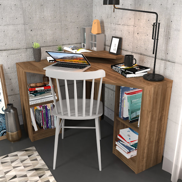 Study Desk Flydende - Valnød