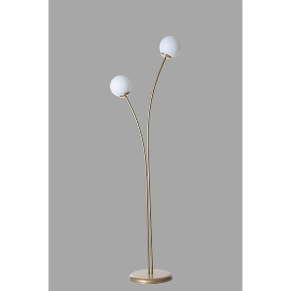 Gulvlampe Rose 2 Li Eskitme Beyaz Camlı Lambader