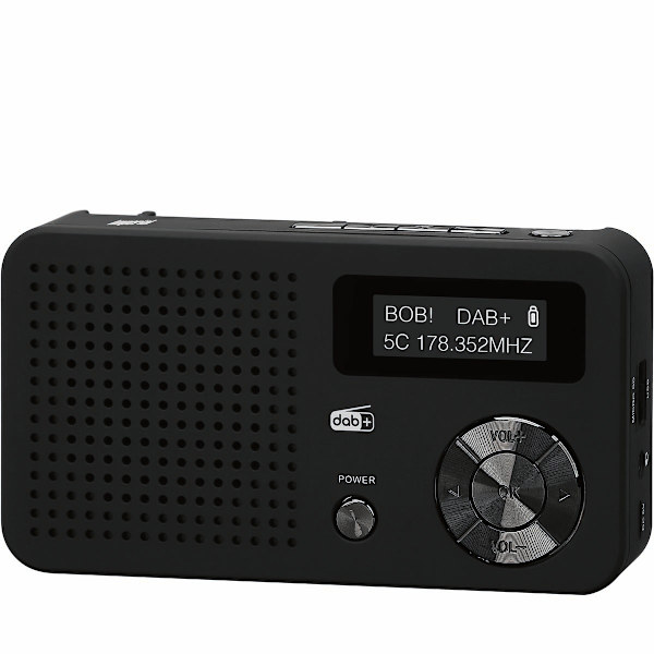 DABMAN 13 Bärbar DAB+ / FM-radio Svart