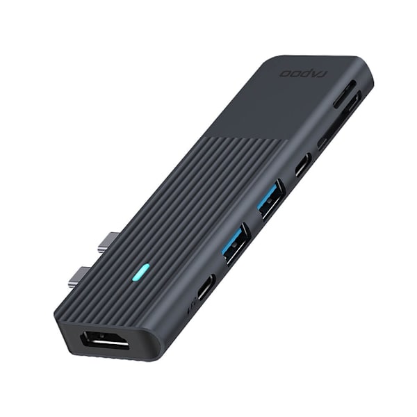 RAPOO USB-C Multiport UCM-2003 7-i-2 USB-C-adapter (MacBook) Sort