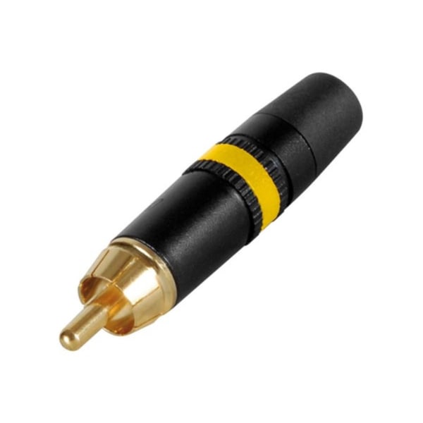 Rean - Phono Plug (Rca) - Guldbelagte kontakter - Gul farvemarke