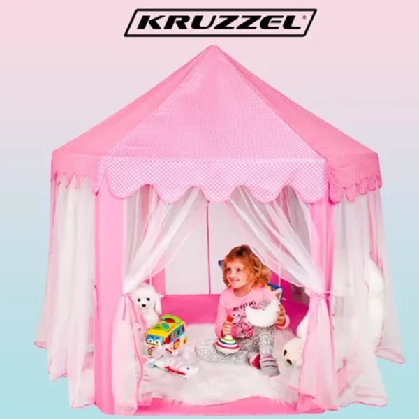 Børnetelt pink Kruzzel 23869