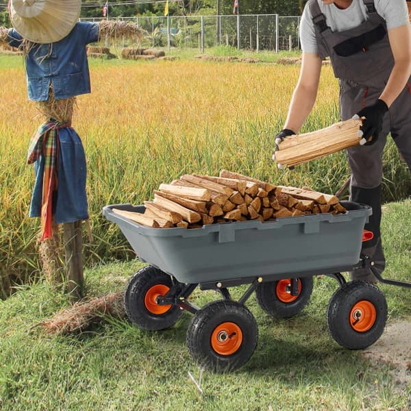 Havevogn, polyetylenkar, 800 lb, 10 tommer dæk