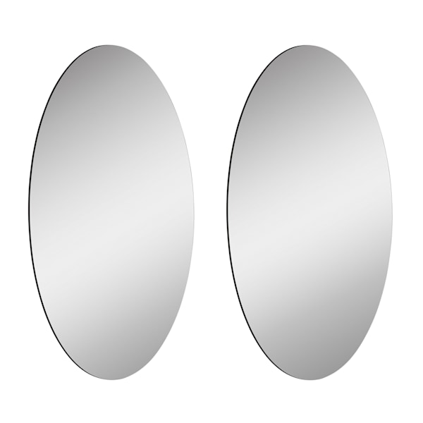 Spegel Elliptisk - Dubbel 30 x 40 cm - Silver