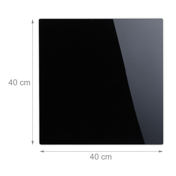 Magnetplade i sort glas