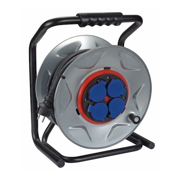 Professionell neoprenkabelupprullare med anti-vridningssystem - 25 M - 3G2.5 - 4 uttag - fransk uttag