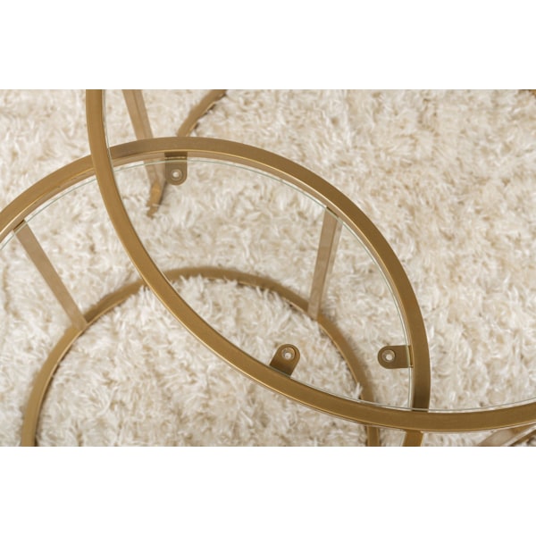 Soffbordsset Guld-Transparent-60-42